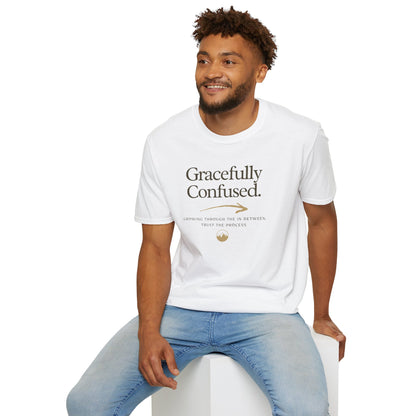 Gracefully Confused Tee — Inspirational Graphic T-Shirt ("Grow Through The Detours")