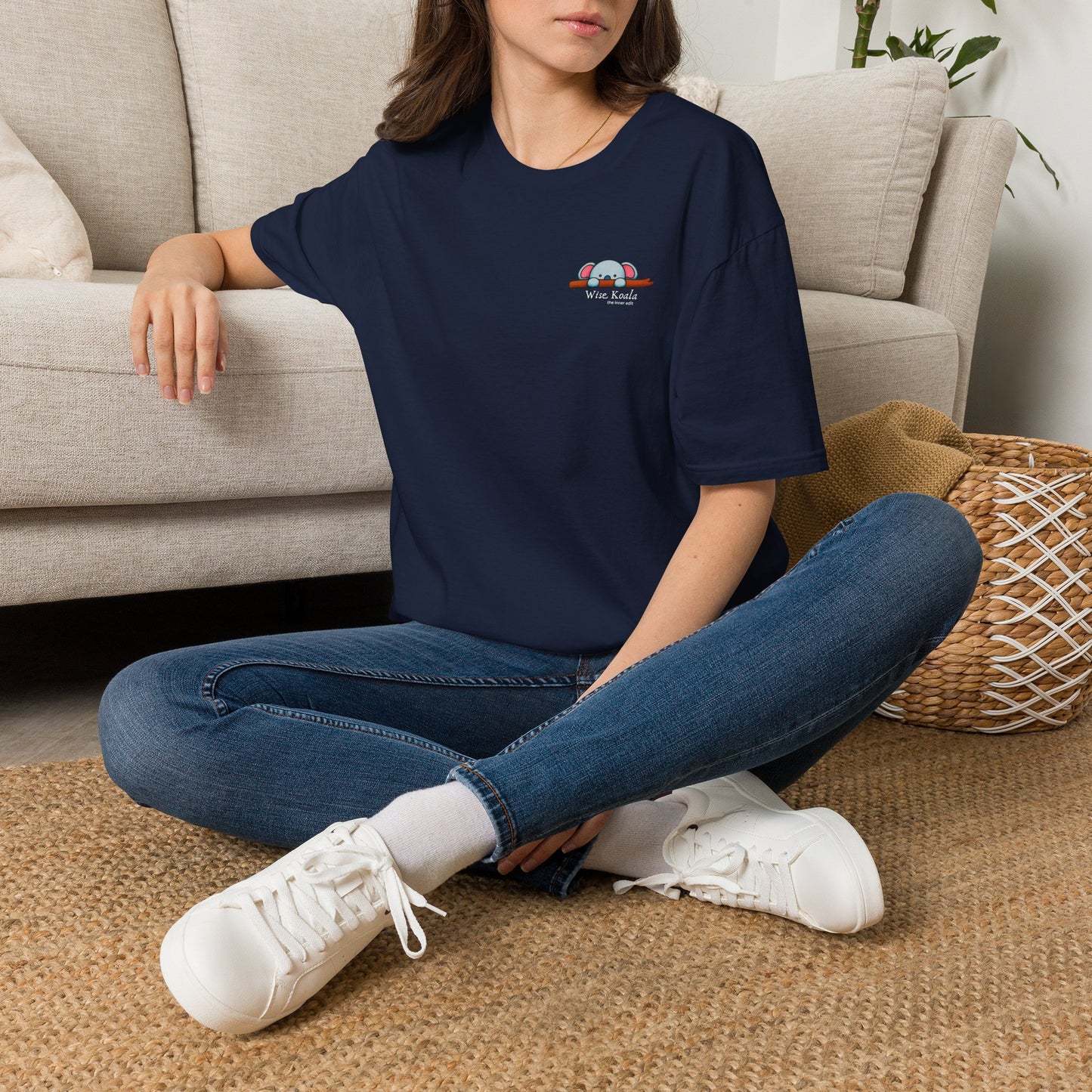 Koala Chill Pocket Tee — Cute 'Wise Koala' Minimal Graphic T-Shirt