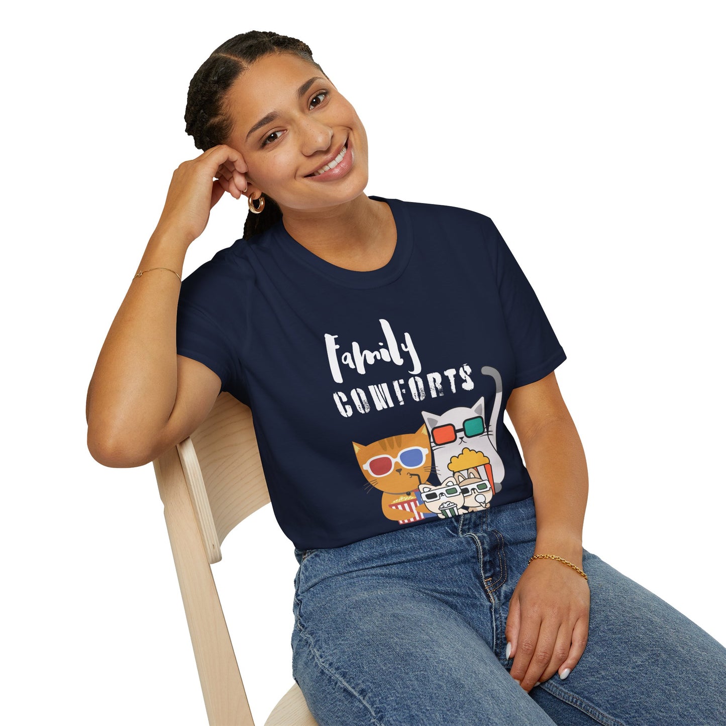 Family Comforts Cinematic Cat Graphic Tee