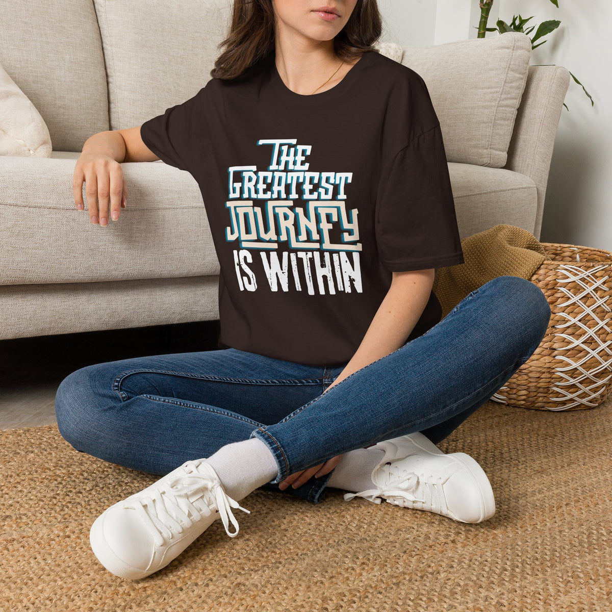 Inspirational T-Shirt — "The Greatest Journey Is Within" Motivational Tee