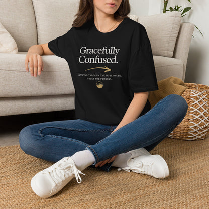 Gracefully Confused Tee — Inspirational Graphic T-Shirt ("Grow Through The Detours")