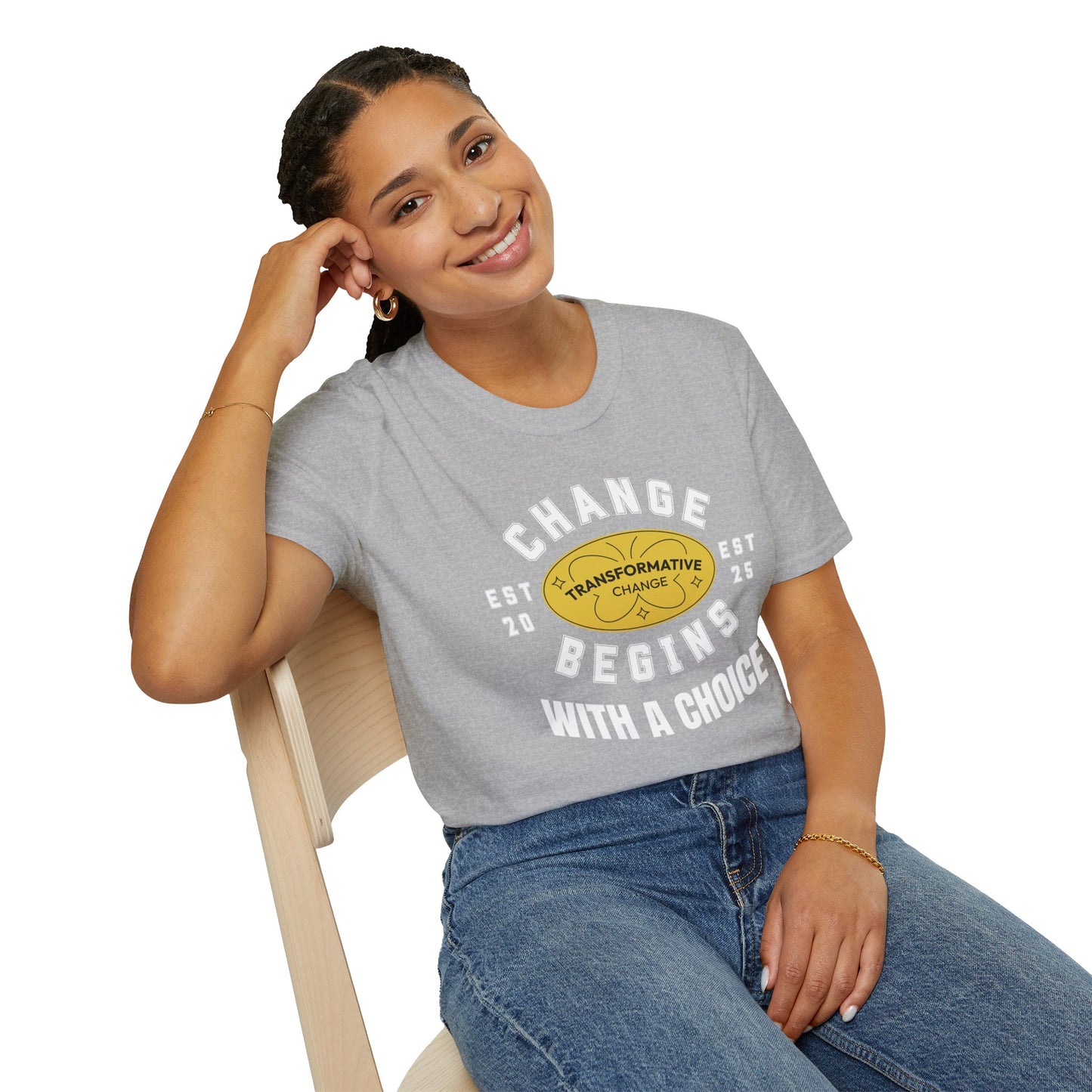 Change Begins with a Choice Inspirational Vibrant T-shirt