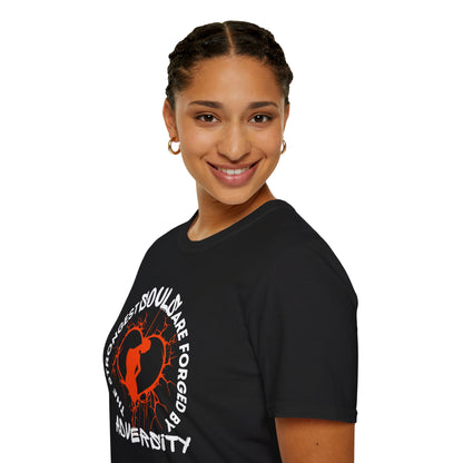Forged by Adversity - Strength and Resilience Graphic Unisex Tee