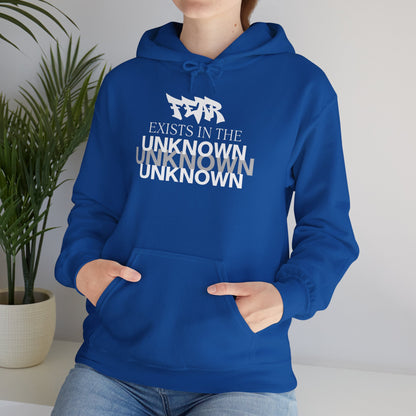 Exist in the Known Hoodie — Minimalist Typography Unisex Pullover