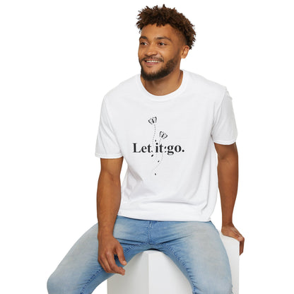Let it go T-Shirt — Minimalist Inspirational Tee with Butterfly Design