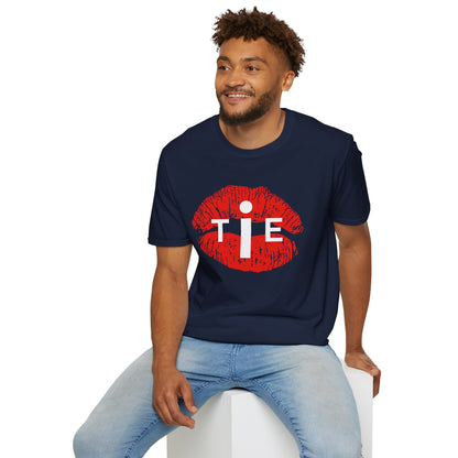 Lip Print (W) 'TIE' Graphic T-Shirt