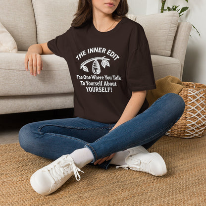The Inner Edit T‑Shirt — Funny Self‑Talk Cacoon Graphic Tee