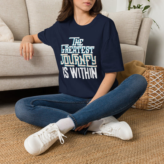 Inspirational T-Shirt — "The Greatest Journey Is Within" Motivational Tee