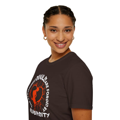 Forged by Adversity - Strength and Resilience Graphic Unisex Tee