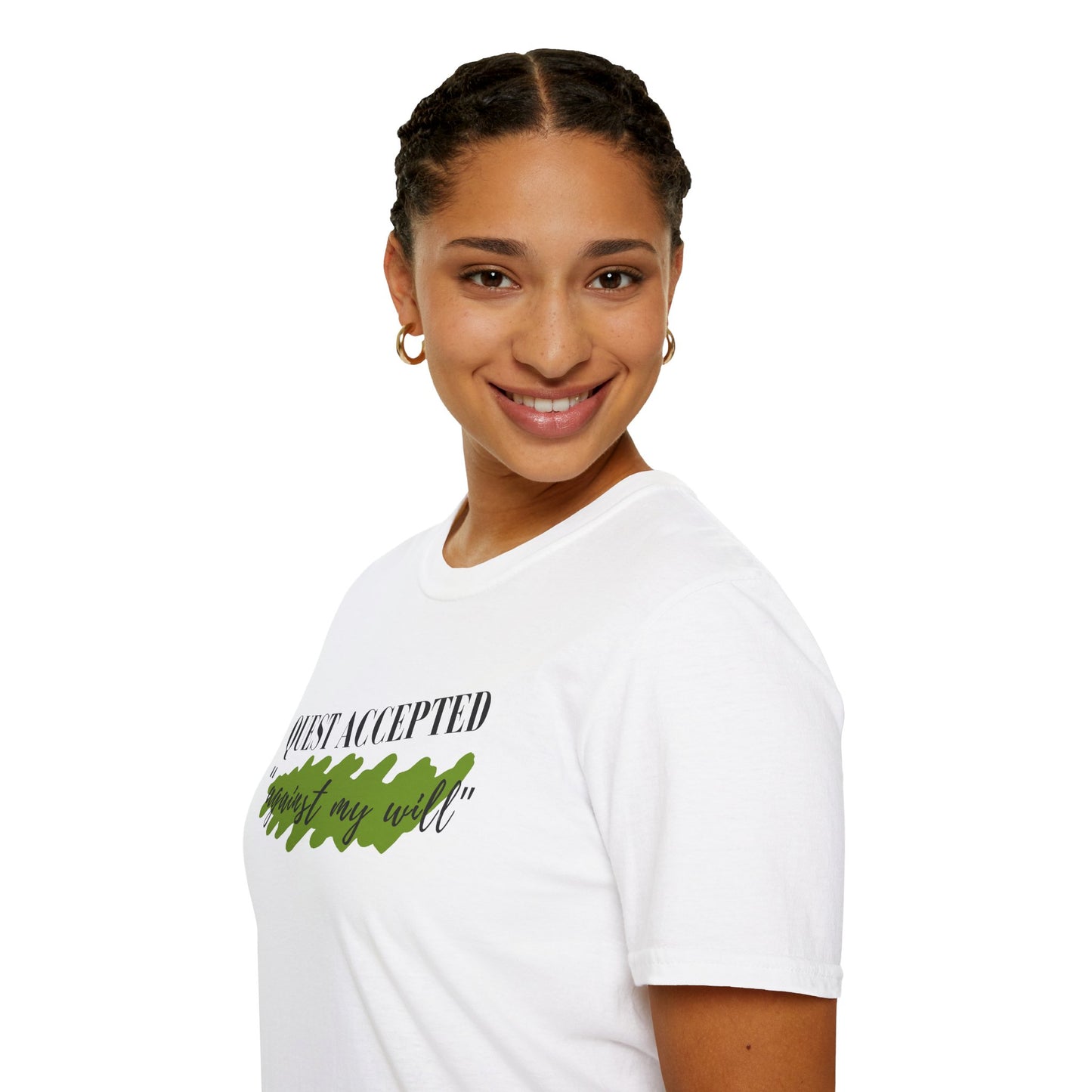 Quest Accepted "Against My will" T-Shirt — Gamers & RPG Fans Adventure Tee