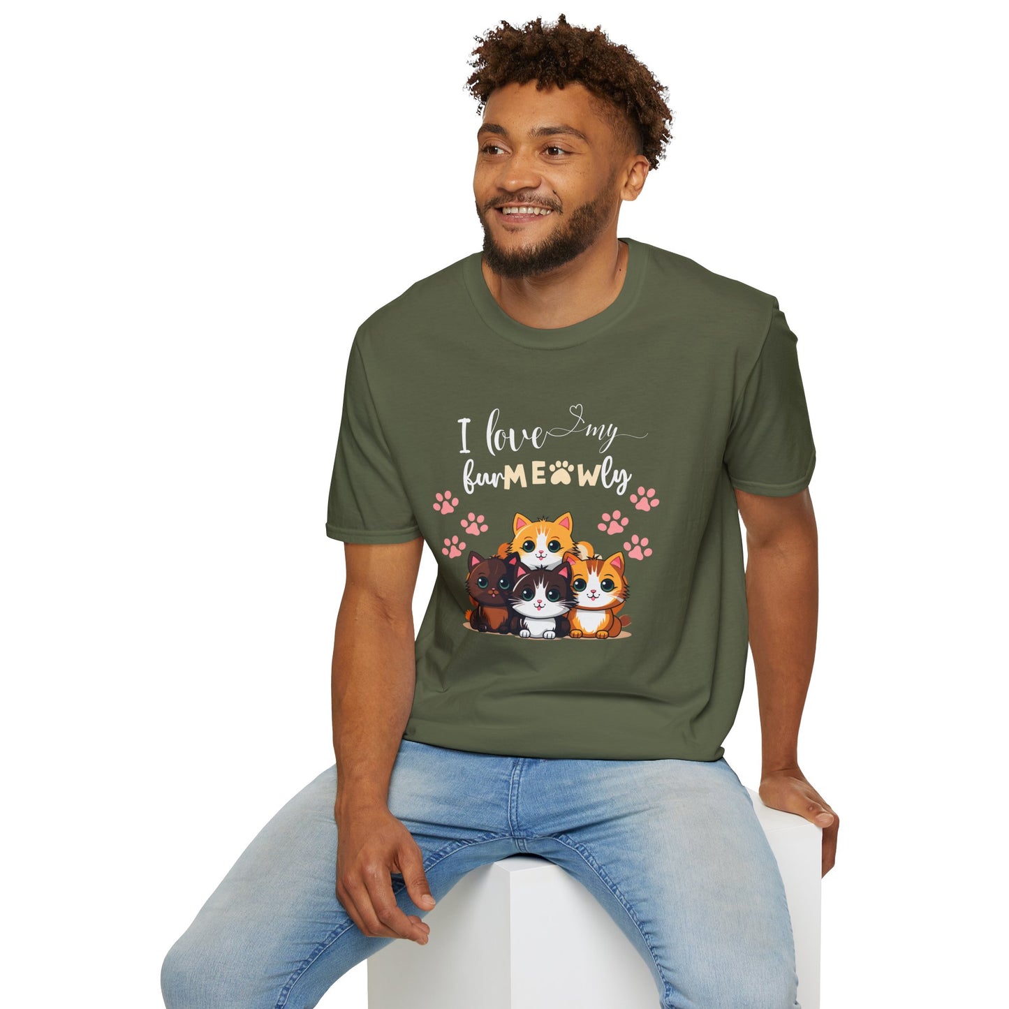 I Love My Fur-MEOW-Ly - Sight For Sore Eyes Beautiful Cat Graphic T-Shirt
