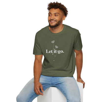 Let it go T-Shirt — Minimalist Inspirational Tee with Butterfly Design