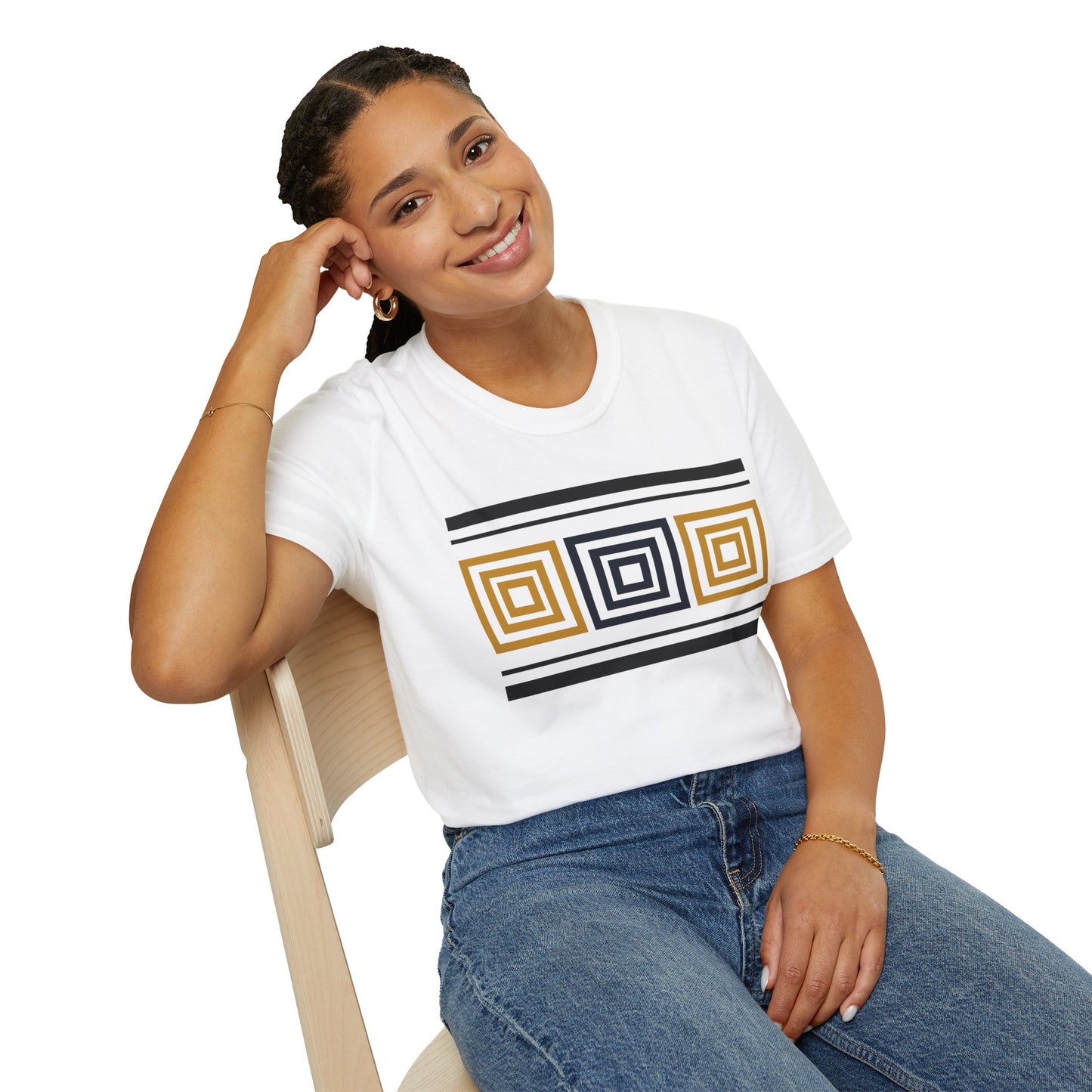 Aesthetics Colorful Blocks Graphic (W/B) Tee