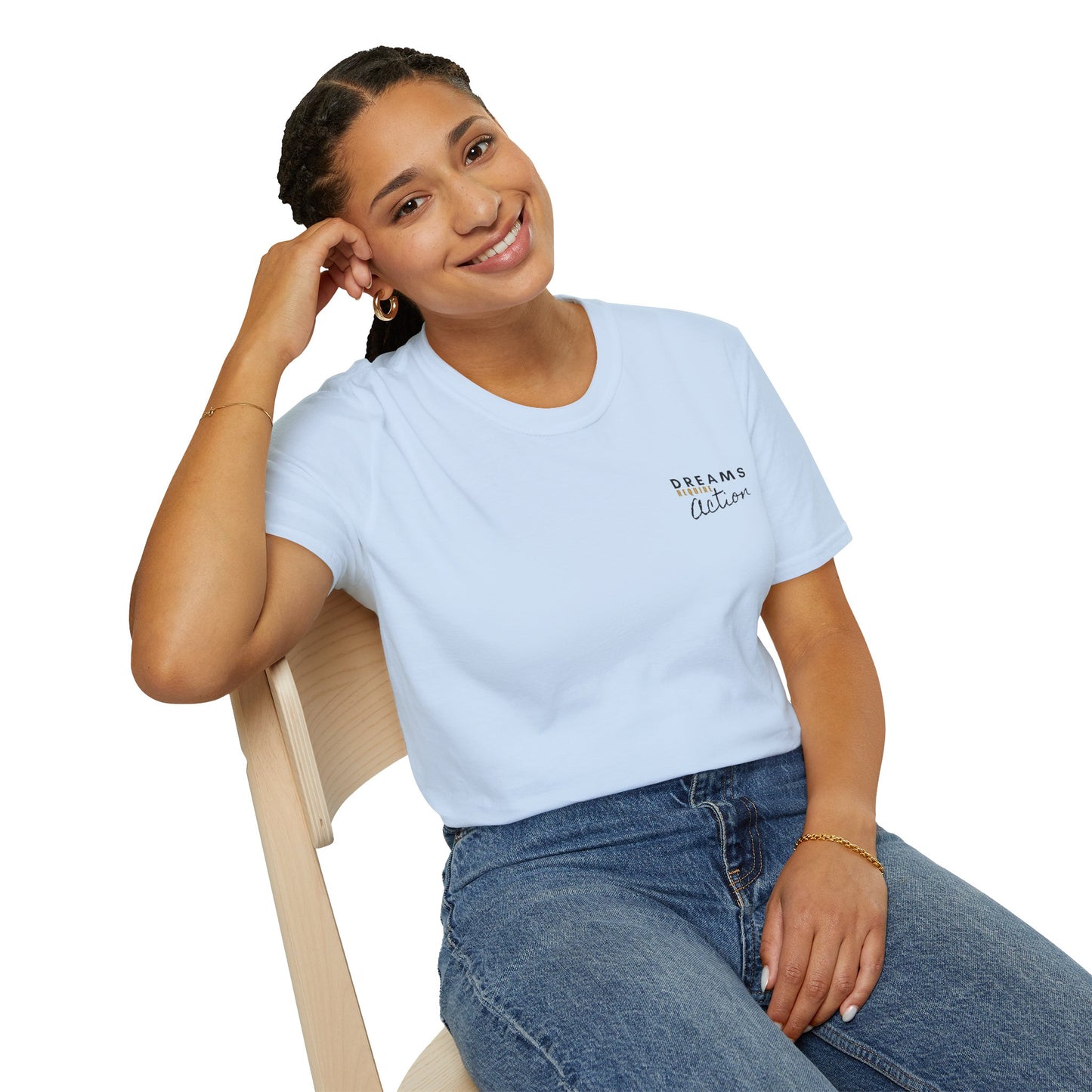 Dreams Require Action Pocket Graphic - Motivation in Motion Tee