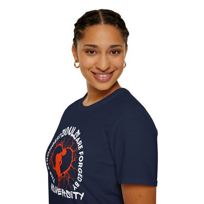 Forged by Adversity - Strength and Resilience Graphic Unisex Tee