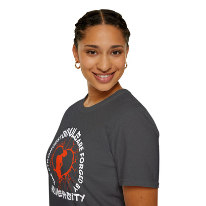 Forged by Adversity - Strength and Resilience Graphic Unisex Tee
