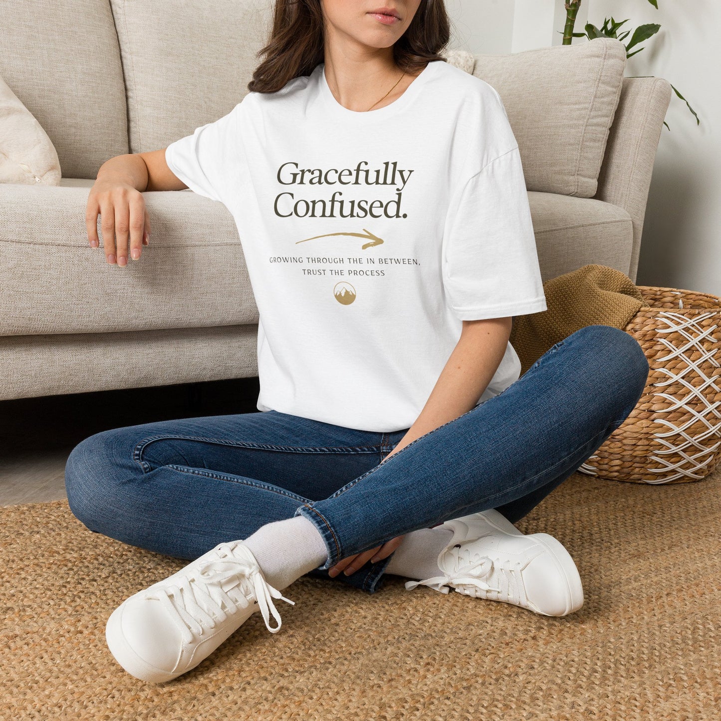 Gracefully Confused Tee — Inspirational Graphic T-Shirt ("Grow Through The Detours")