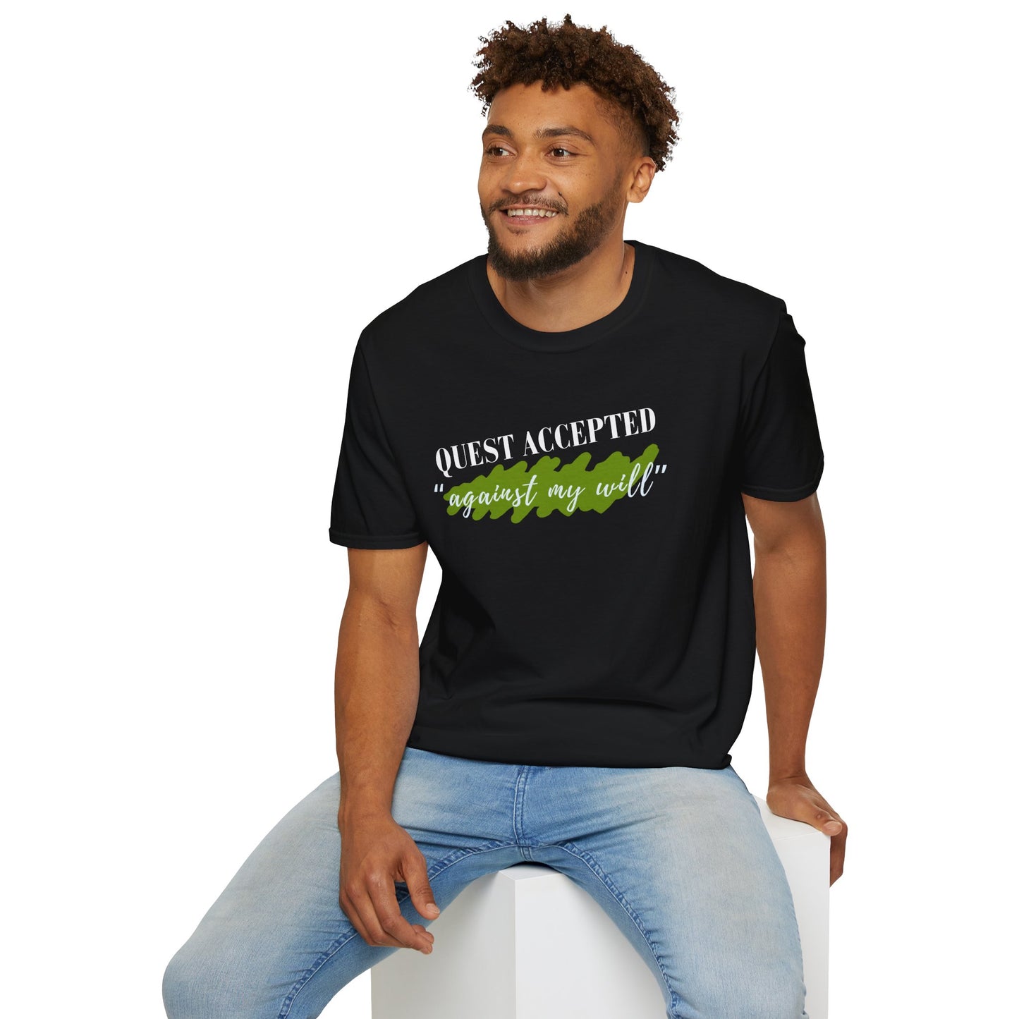 Quest Accepted "Against My will" T-Shirt — Gamers & RPG Fans Adventure Tee