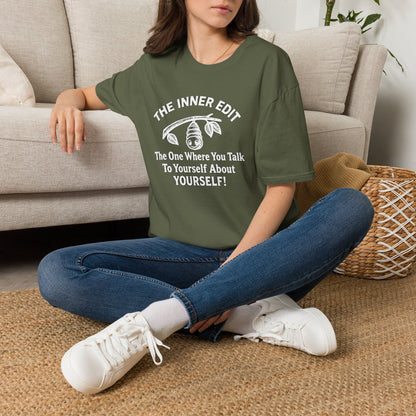 The Inner Edit T‑Shirt — Funny Self‑Talk Cacoon Graphic Tee