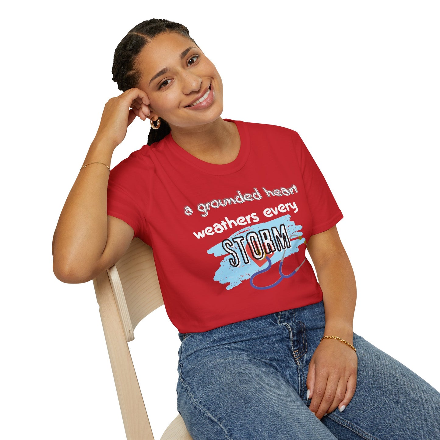 A Grounded Heart Weathers Every Storm – Resilience Tee (Unisex)