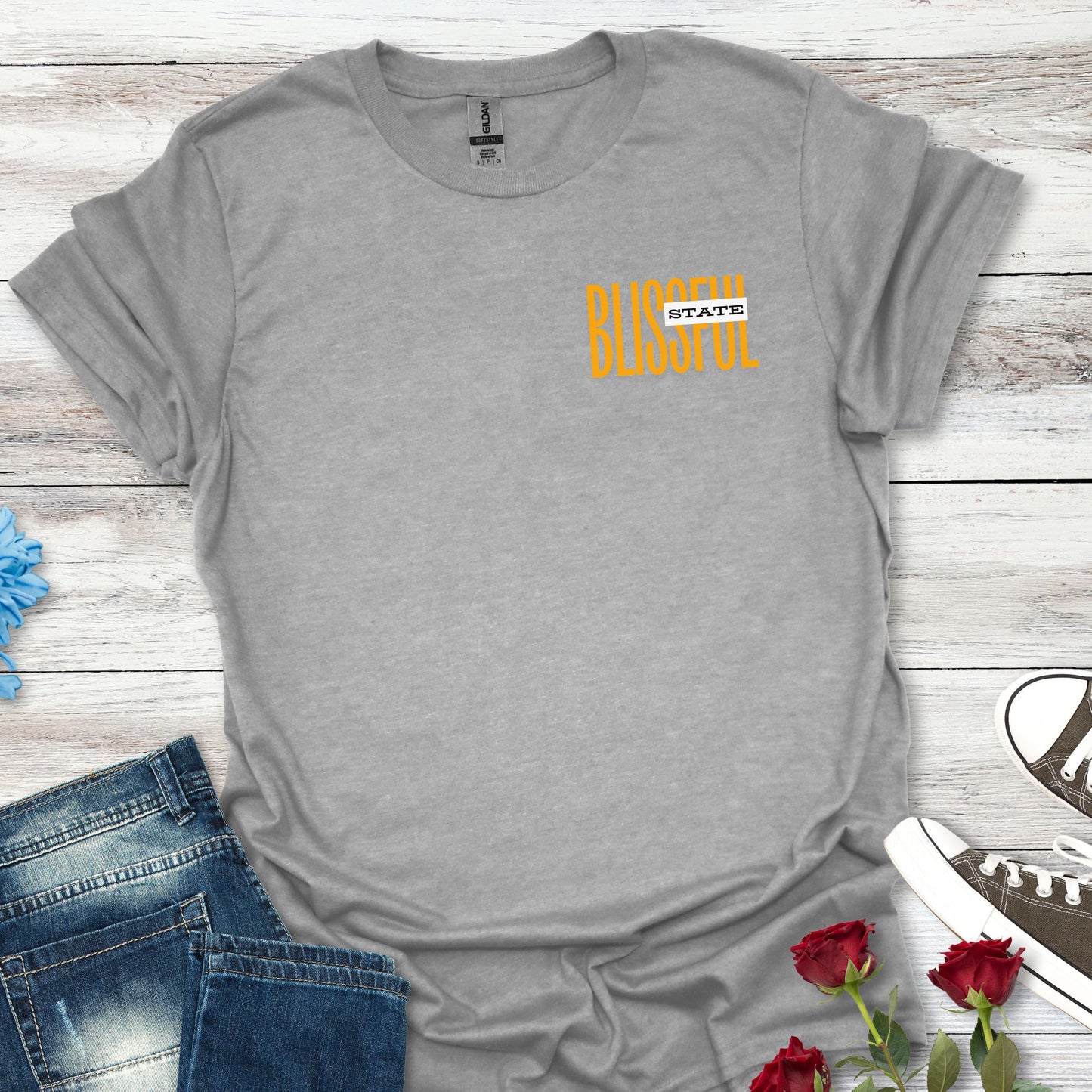 Blissful State - Unisex Style Minimalist Pocket Tee