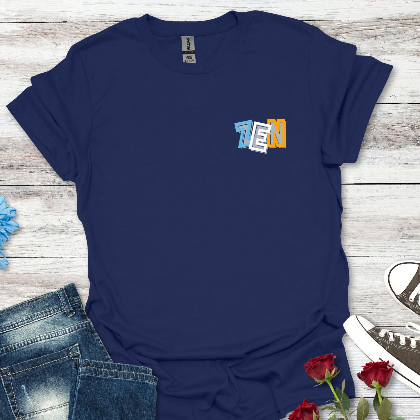 ZEN - Pocket Logo Typography Serenity in Style Tee