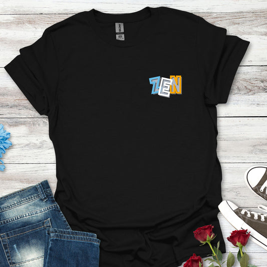 ZEN - Pocket Logo Typography Serenity in Style Tee