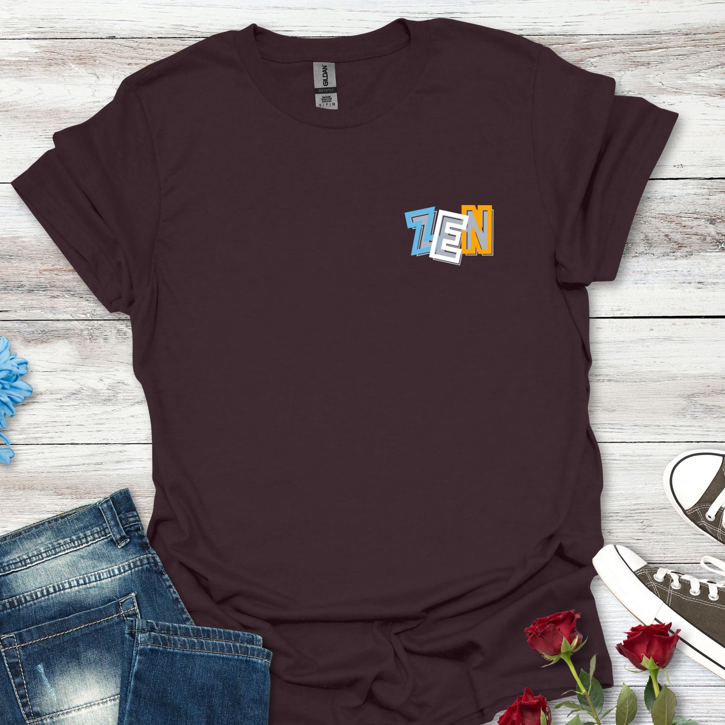 ZEN - Pocket Logo Typography Serenity in Style Tee