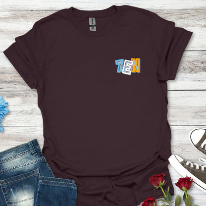 ZEN - Pocket Logo Typography Serenity in Style Tee