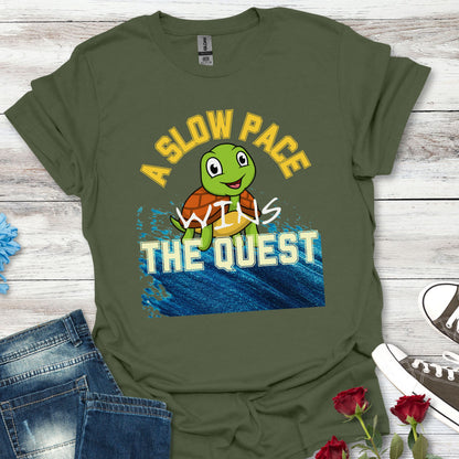 A Slow Pace Wins The Quest – Joyful Journey Tee