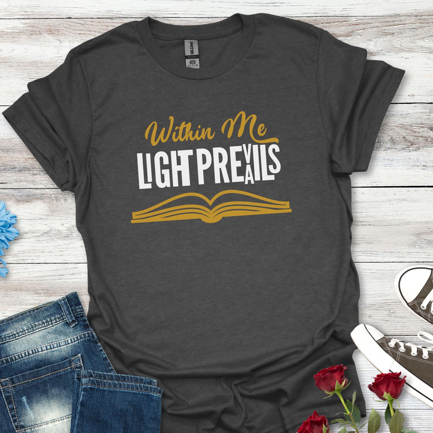 Within Me, Light Prevails - Radiant Inspiration Book Tee