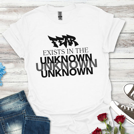 Exist in the Known T-Shirt — Motivational Minimalist Graphic Tee