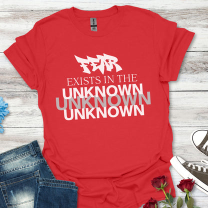 Exist in the Known T-Shirt — Motivational Minimalist Graphic Tee
