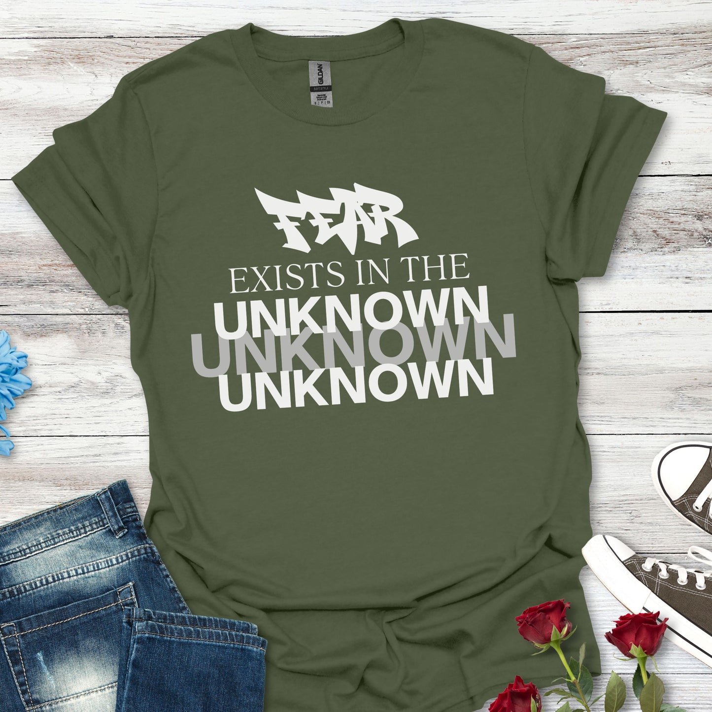 Exist in the Known T-Shirt — Motivational Minimalist Graphic Tee