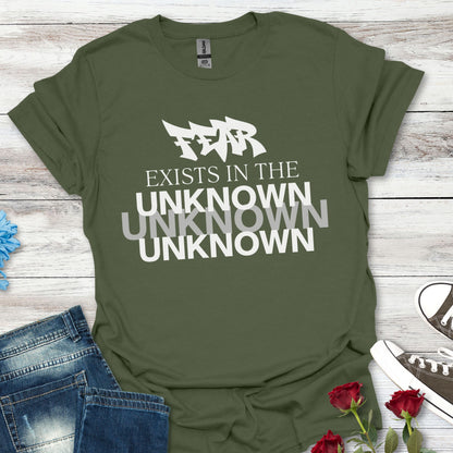 Exist in the Known T-Shirt — Motivational Minimalist Graphic Tee