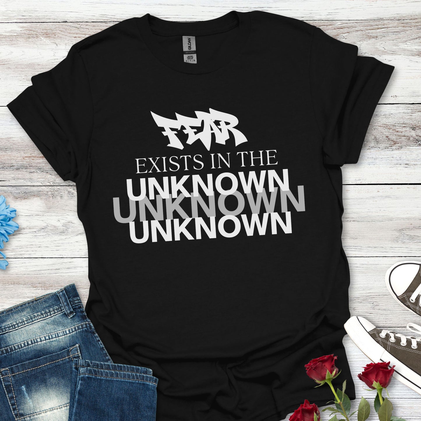 Exist in the Known T-Shirt — Motivational Minimalist Graphic Tee