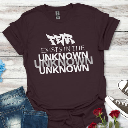 Exist in the Known T-Shirt — Motivational Minimalist Graphic Tee