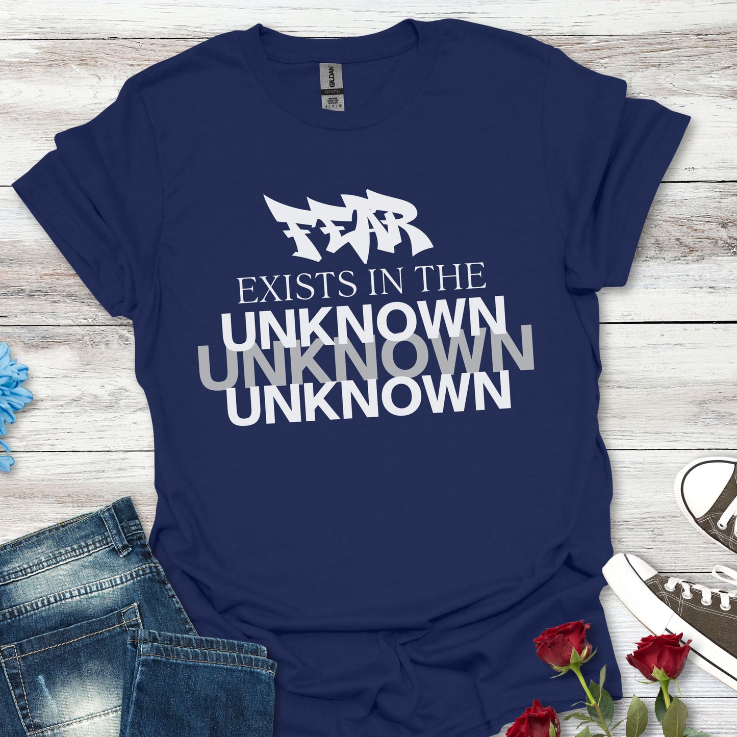 Exist in the Known T-Shirt — Motivational Minimalist Graphic Tee