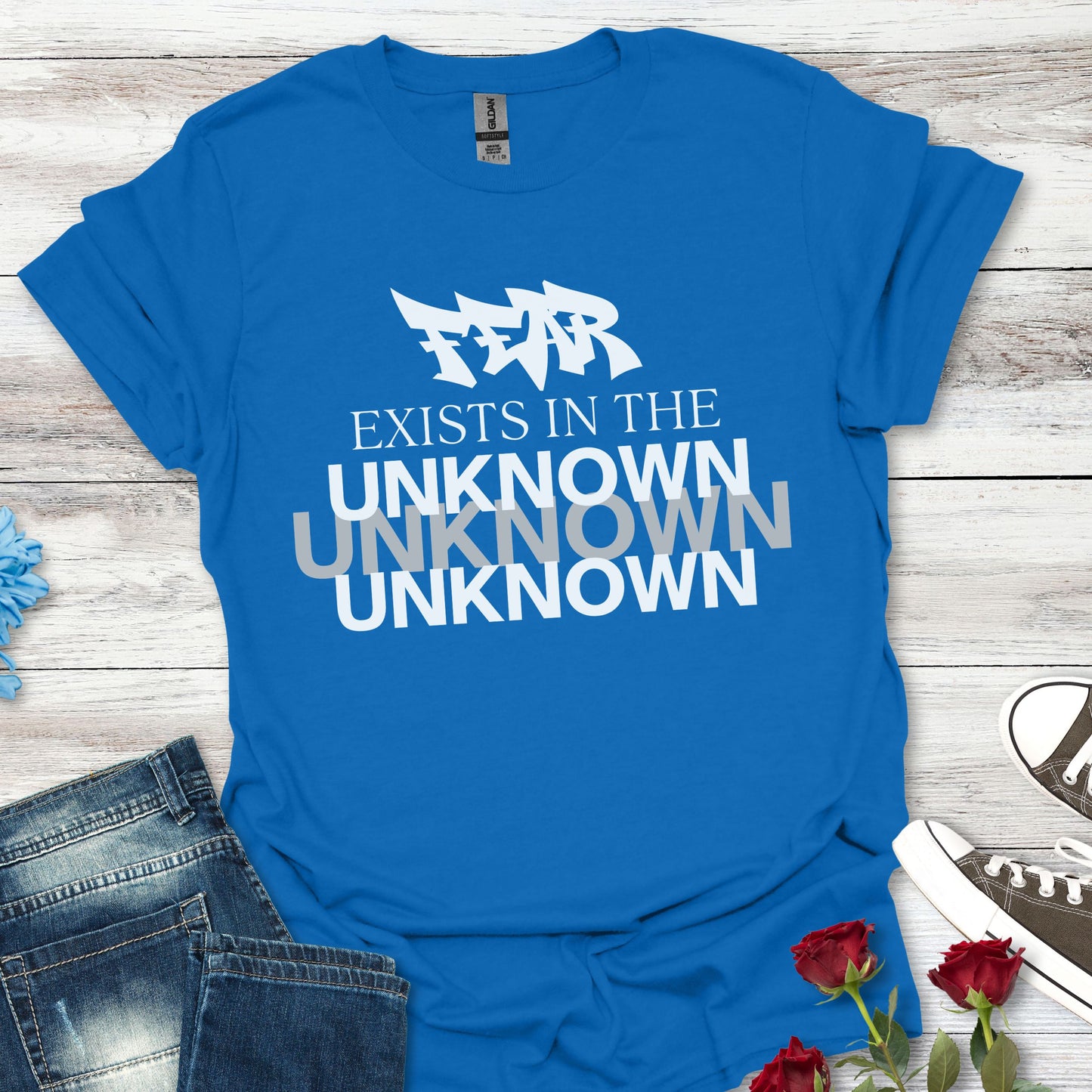 Exist in the Known T-Shirt — Motivational Minimalist Graphic Tee