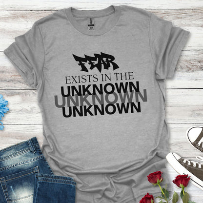 Exist in the Known T-Shirt — Motivational Minimalist Graphic Tee