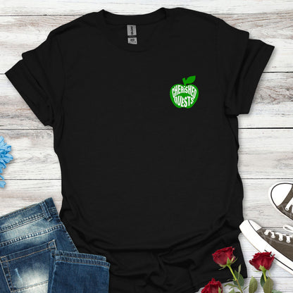 Apple of My Heart T-Shirt — Green Apple Graphic "Cherished Quests" Tee
