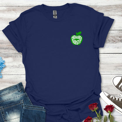 Apple of My Heart T-Shirt — Green Apple Graphic "Cherished Quests" Tee