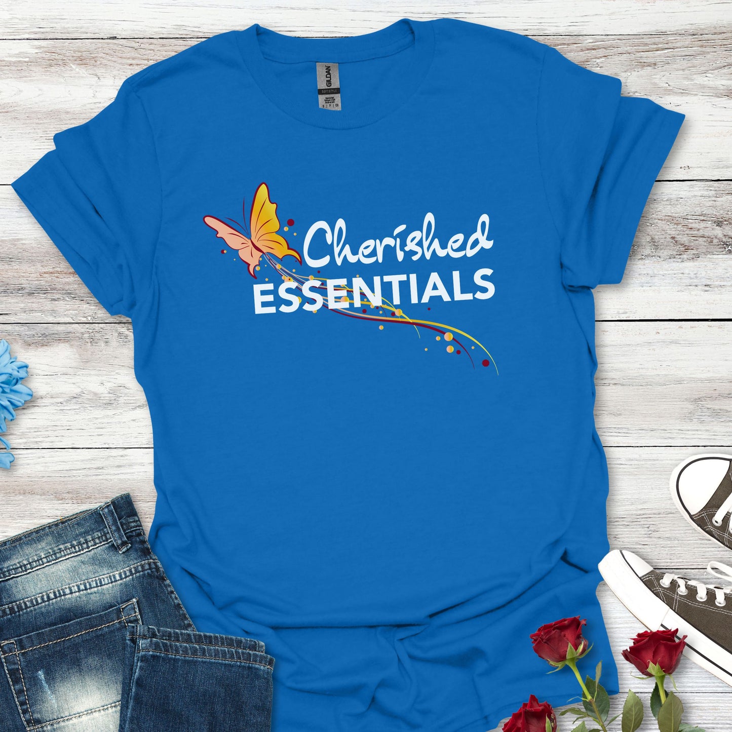 Cherished Essentials T-Shirt For Her – Butterfly Graphic Tee
