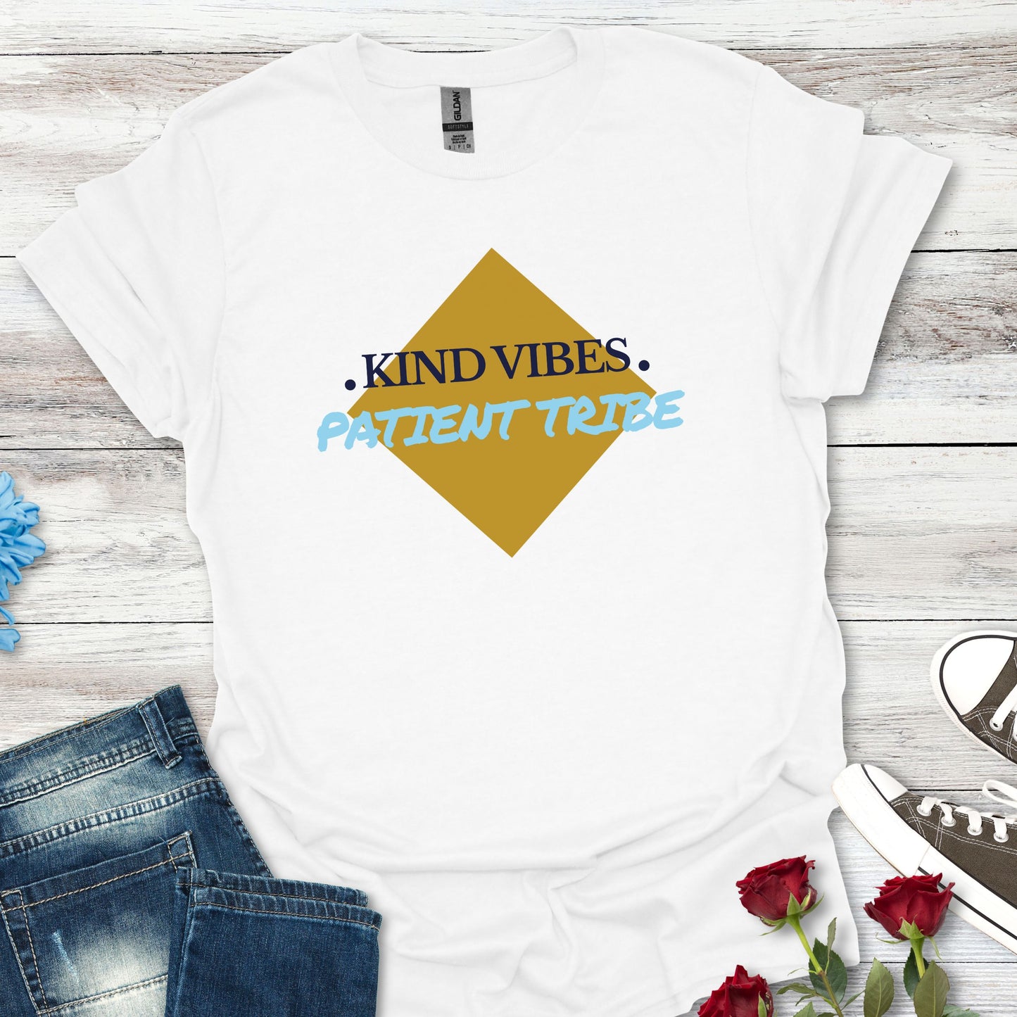 Kind Vibes Patient Tribe T-Shirt — Inspirational Minimalist Tee