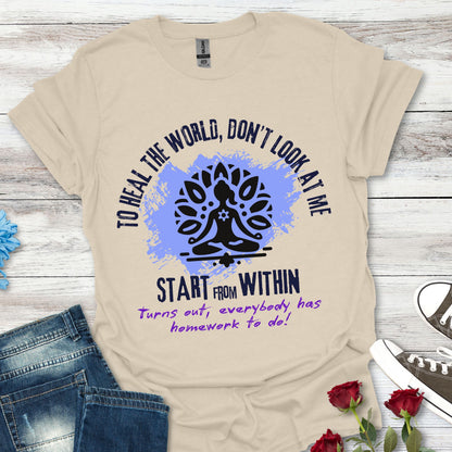 Healing Starts Within T-Shirt — Mindfulness Yoga Tee