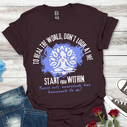 Healing Starts Within T-Shirt — Mindfulness Yoga Tee
