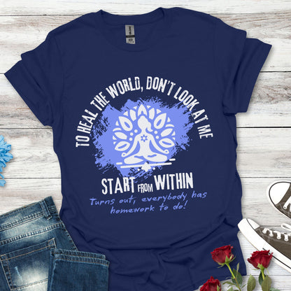 Healing Starts Within T-Shirt — Mindfulness Yoga Tee