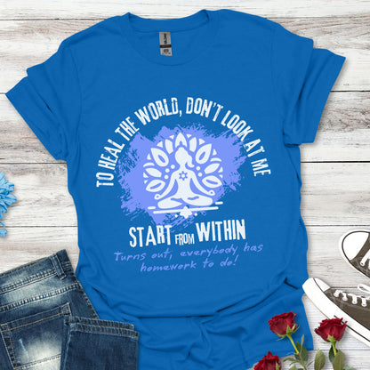 Healing Starts Within T-Shirt — Mindfulness Yoga Tee