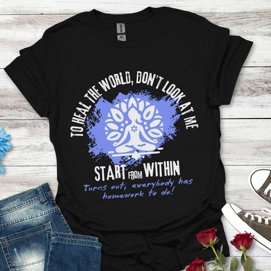 Healing Starts Within T-Shirt — Mindfulness Yoga Tee