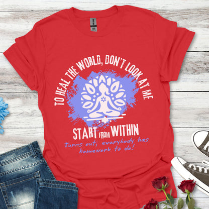 Healing Starts Within T-Shirt — Mindfulness Yoga Tee
